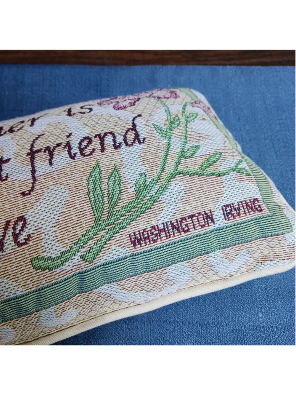 Vintage Tapestry Throw Pillow A Mother Is The Truest Friend We Have